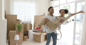 couple excited about new home
